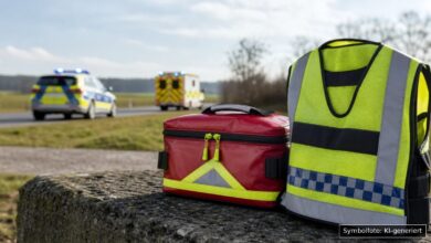 KI-generiertes Symbolfoto zu Verkehrsunfall bei Tapfheim OT Brachstadt