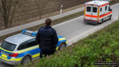 KI-generiertes Symbolfoto zu Verkehrsunfall bei Marktoberdorf
