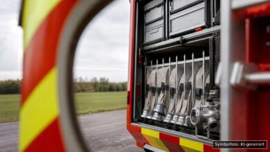 KI-generiertes Symbolfoto zu Brand bei Krumbach / Edenhausen