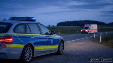 KI-generiertes Symbolfoto zu Verkehrsunfall bei Dietenheim