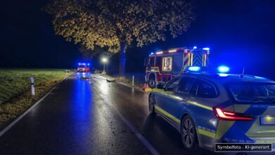 KI-generiertes Symbolfoto zu Verkehrsunfall bei Horgau