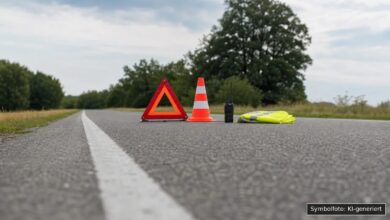 KI-generiertes Symbolfoto zu Verkehrsunfall / Unfallflucht bei Hausen (Dillingen a.d.Donau)