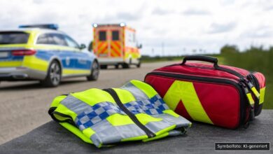KI-generiertes Symbolfoto zu Verkehrsunfall bei Burgau