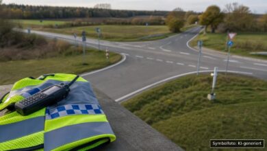 KI-generiertes Symbolfoto zu Verkehrskontrolle bei Neu-Ulm