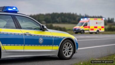 KI-generiertes Symbolfoto zu Tödlicher Verkehrsunfall bei Eckental-Brand, Landkreis Erlangen-Höchstadt