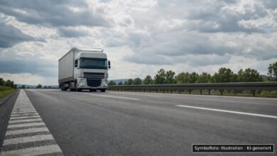 KI-generiertes Symbolfoto zu Verkehrskontrolle / Fälschung beweiserheblicher Daten bei A96 bei Wiedergeltingen