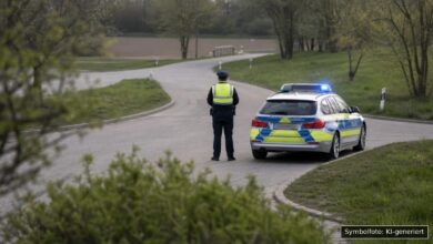 KI-generiertes Symbolfoto zu Polizeieinsatz bei Aichach