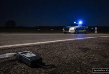 KI-generiertes Symbolfoto zu Verkehrskontrolle bei Staatsstraße zwischen Weißensee und Füssen