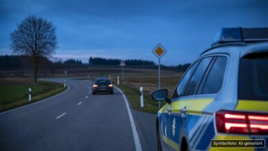 KI-generiertes Symbolfoto zu Verkehrsunfall bei Monheim