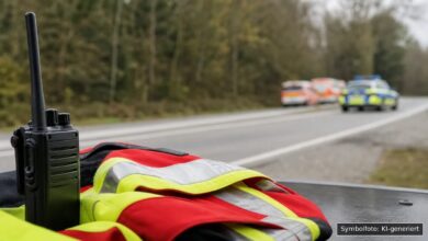 KI-generiertes Symbolfoto zu Verkehrsunfall bei Wiesensteig, A8