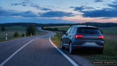 KI-generiertes Symbolfoto zu Verkehrsunfall bei Harburg OT Ebermergen