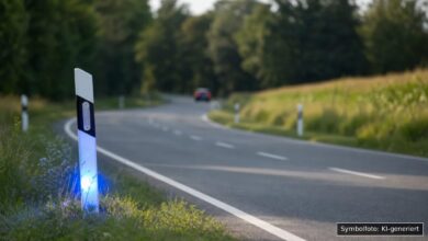 KI-generiertes Symbolfoto zu Verkehrsunfall bei Ebersbach an der Fils