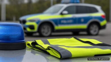 KI-generiertes Symbolfoto zu Polizeieinsatz bei Augsburg