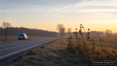 KI-generiertes Symbolfoto zu Verkehrsunfallflucht bei Pfaffenhausen