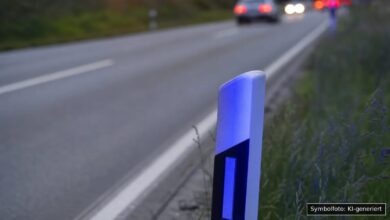 KI-generiertes Symbolfoto zu Verkehrsunfall bei Asbach-Bäumenheim