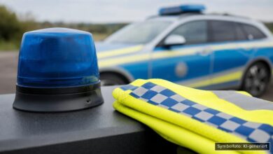 KI-generiertes Symbolfoto zu Verkehrsunfallflucht bei Babenhausen