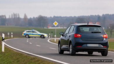 KI-generiertes Symbolfoto zu Verkehrsunfall bei Bad Wörishofen