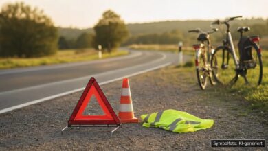 KI-generiertes Symbolfoto zu Verkehrsunfall bei Bad Wörishofen