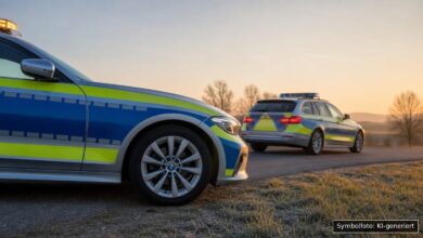 KI-generiertes Symbolfoto zu Raubüberfall / Polizeieinsatz bei Bad Füssing, Landkreis Passau