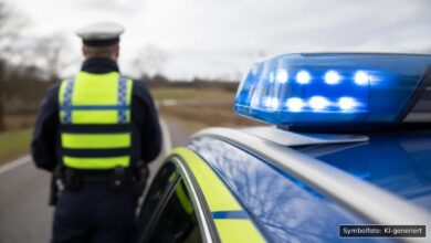 KI-generiertes Symbolfoto zu Verkehrsunfall mit Fahrerflucht bei Biberach
