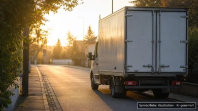 KI-generiertes Symbolfoto zu Verkehrsunfall bei Blaubeuren, Marktstraße