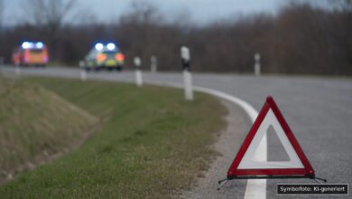 KI-generiertes Symbolfoto zu Verkehrsunfall bei Blaustein-Bermaringen