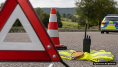 KI-generiertes Symbolfoto zu Verkehrsunfall bei Burgau