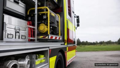 KI-generiertes Symbolfoto zu Brand/Sachbeschädigung bei Augsburg-Lechhausen