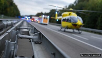 KI-generiertes Symbolfoto zu Verkehrsunfall bei A96 bei Landsberg am Lech