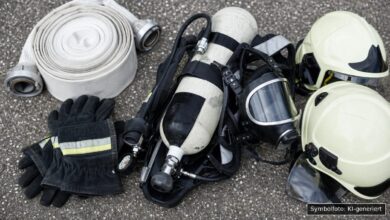 KI-generiertes Symbolfoto zu Brand bei Diedorf, Pestalozzistraße