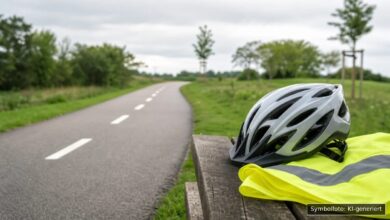 KI-generiertes Symbolfoto zu Verkehrsunfall bei Dillingen
