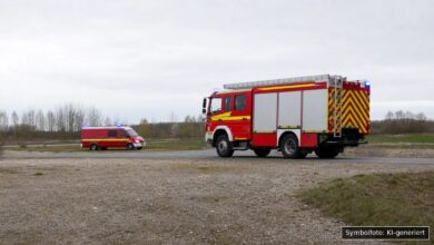 KI-generiertes Symbolfoto zu Bombenentschärfung / Evakuierung bei Pfuhler Ried, Neu-Ulm