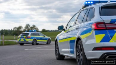 KI-generiertes Symbolfoto zu Polizeieinsatz bei Donauwörth