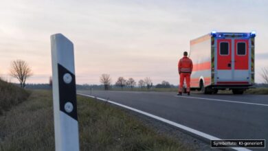 KI-generiertes Symbolfoto zu Verkehrsunfall bei Dillingen a.d.Donau