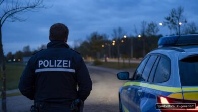 KI-generiertes Symbolfoto zu Polizeieinsatz bei Jettingen-Scheppach