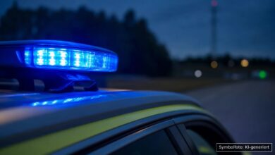 KI-generiertes Symbolfoto zu Polizeieinsatz bei Schretzheim, Dillingen an der Donau