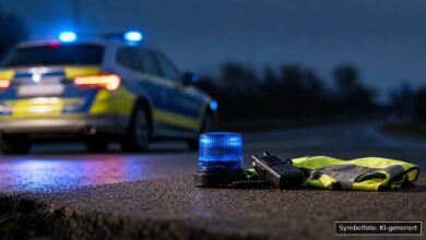 KI-generiertes Symbolfoto zu Polizeieinsatz/Falschfahrt bei Senden/B28