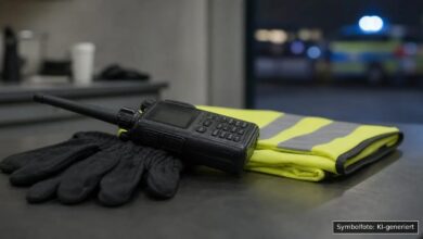 KI-generiertes Symbolfoto zu Verkehrsunfall nach Polizeiflucht bei Kemmern, Landkreis Bamberg