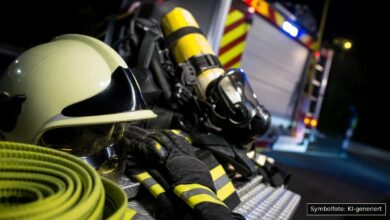KI-generiertes Symbolfoto zu Brand / Verdacht der Brandstiftung bei Lessingstraße, Geislingen an der Steige