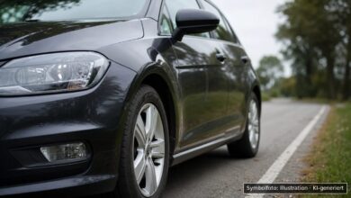 KI-generiertes Symbolfoto zu Fahrzeugbrand bei Gingen an der Fils, Hindenburgstraße