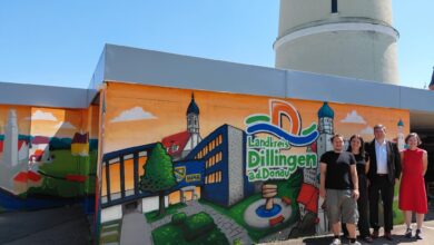Beitragsbild zu Graffiti-Projekt verschönert Parkplatz des Landratsamts Dillingen