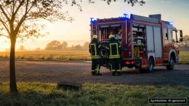 KI-generiertes Symbolfoto zu Brand bei Lauingen