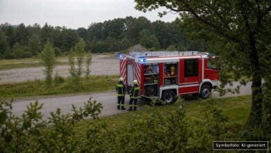 KI-generiertes Symbolfoto zu Fahrzeugbrand bei Jettingen-Scheppach, Wettenhauser Weg