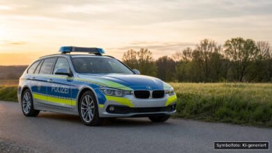 KI-generiertes Symbolfoto zu Polizeieinsatz bei Kaufbeuren