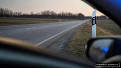 KI-generiertes Symbolfoto zu Verkehrsunfall bei A96 bei Wiedergeltingen