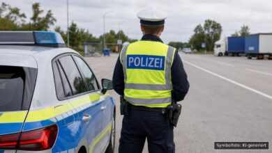 KI-generiertes Symbolfoto zu Verkehrskontrolle bei Illertissen, A7