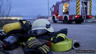 KI-generiertes Symbolfoto zu Brand bei Schrobenhausen