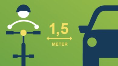 Beitragsbild zu Landkreis Neu-Ulm stellt Kommunen Hinweisschilder zum Überholabstand für Radfahrende bereit