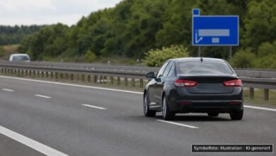 KI-generiertes Symbolfoto zu Verkehrskontrolle bei Tank- und Rastanlage Leipheim an der A8