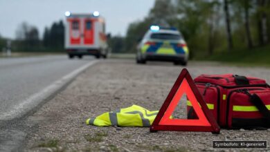 KI-generiertes Symbolfoto zu Verkehrsunfall bei Memmingerberg
